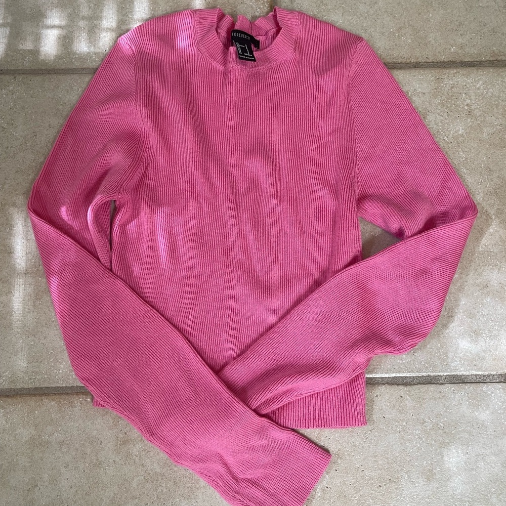 bright pink sweater